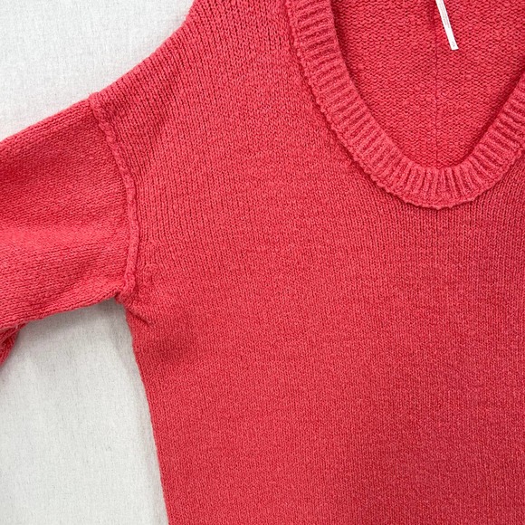 FREE PEOPLE Sweater Womens Small Pink Brookside Tunic Pullover Oversized Slouchy - Picture 9 of 16